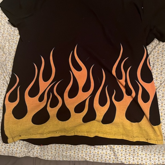 Emo fire shirt from rue 21 it’s straight hem and it’s a large - Picture 2 of 3
